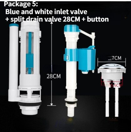 Toilet inlet valve bottom entry toilet inlet valve toilet tank fitting: Package 5