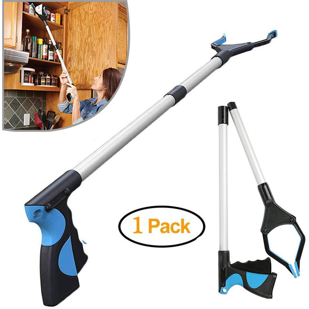 Foldable Long Trash Clamps Grab Pick Up Tool Curved Handle Portable Factory House Pickup Grabber Tools Arm Assist Tool