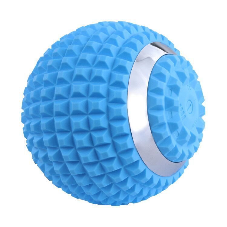 Arrivals Usb Vibratiing Electric Massage Ball Fitness Ball 4-level Peanut Training Fascia Foot Muscle Massager Roller: Blue