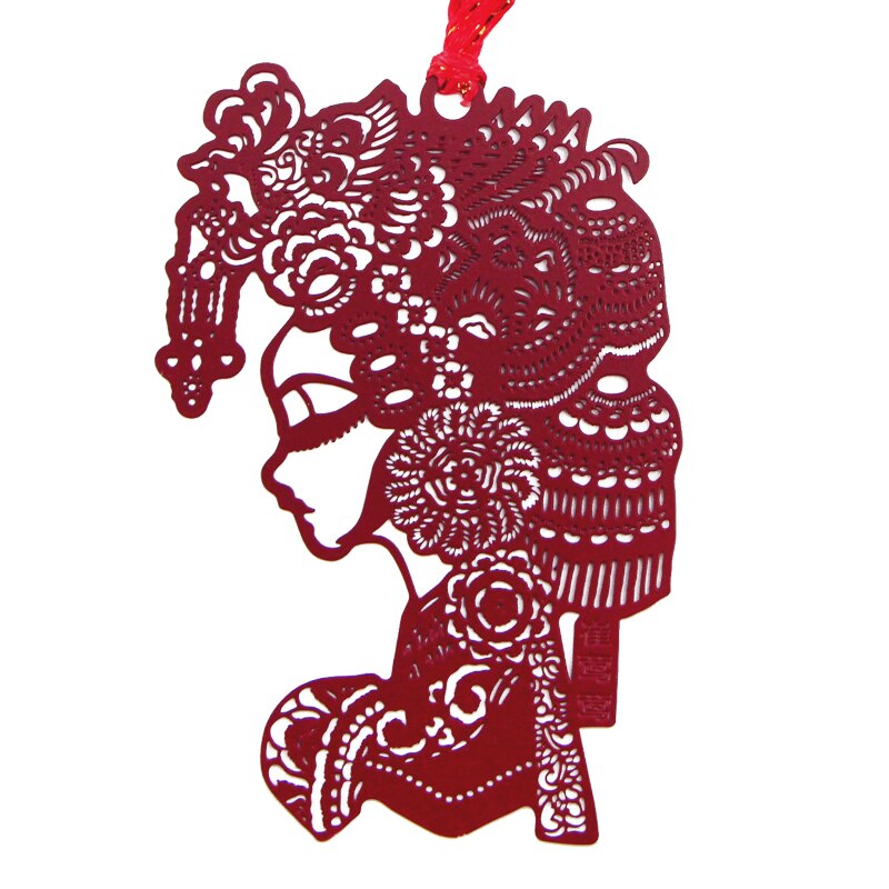 4PCS/LOT Chinese Traditional Classical Style Bookmark Peking Opera Facial Masks Metal Bookmarks Souvenir