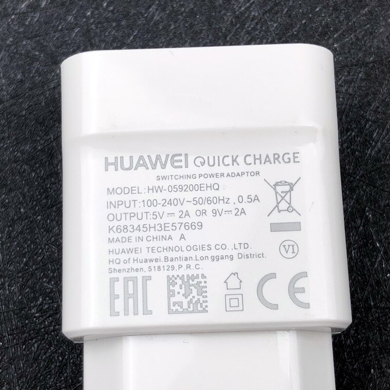 Huawei P20 lite Rapide Chargeur D'origine QC2.0 adaptateur de charge USB type C câble pour P smart z P9 10 plus Honor 9 Jouer nova 3 3e 4 4e