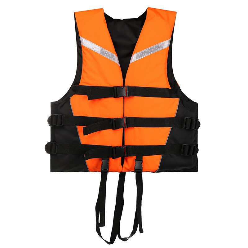 -coming Adults Adjustable Life Jacket Aid Vest Kayak Buoyancy Fishing Boat Watersport colorful Drifting life jacket F kayak: Orange / L