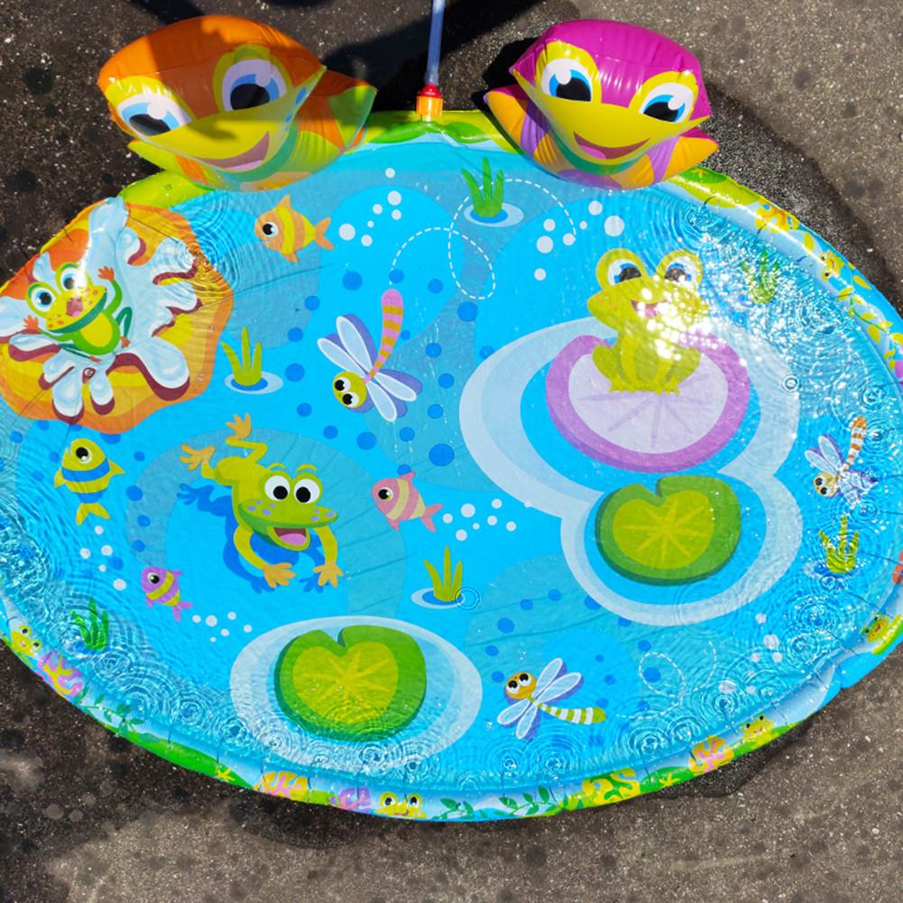 3d frøer vandmåtte stor udendørs græsplæne legetøj vand spraymåtte børn vandspil sport fritid legetøj måtte