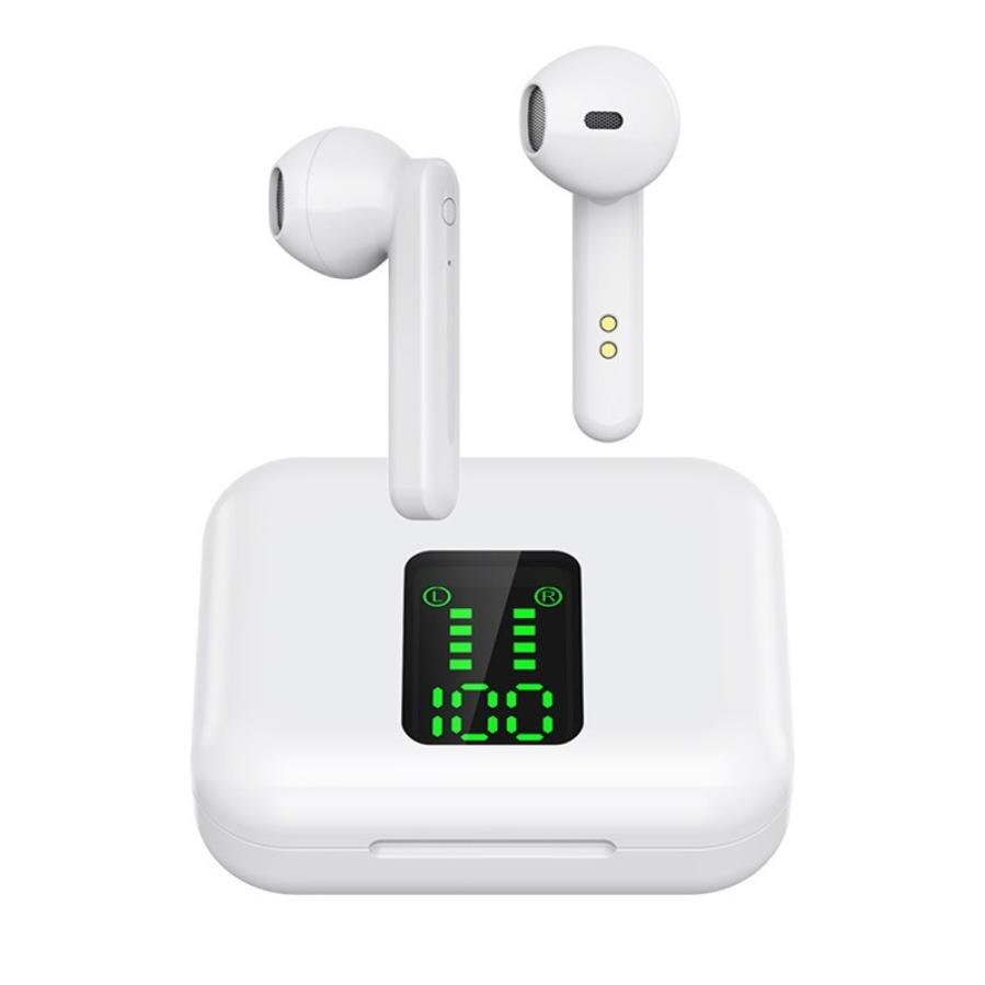 X15 TWS Wireless Bluetooth 5.0 Call Earphone Triple Digital Display Noise Reduction Mini Stereo Sport Earbuds for Phone Laptop: white