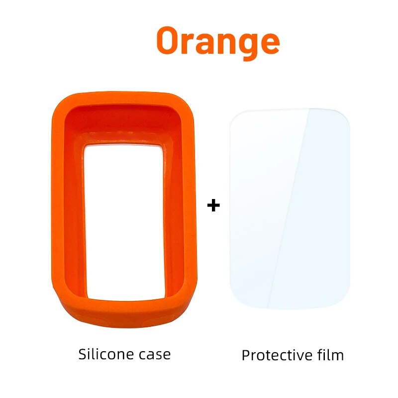 Silicone Protective Cover for IGPSPORT BSC100S BSC 100S Black Case of GPS Bike Bicycle Computer Protection with Screen Film: Orange