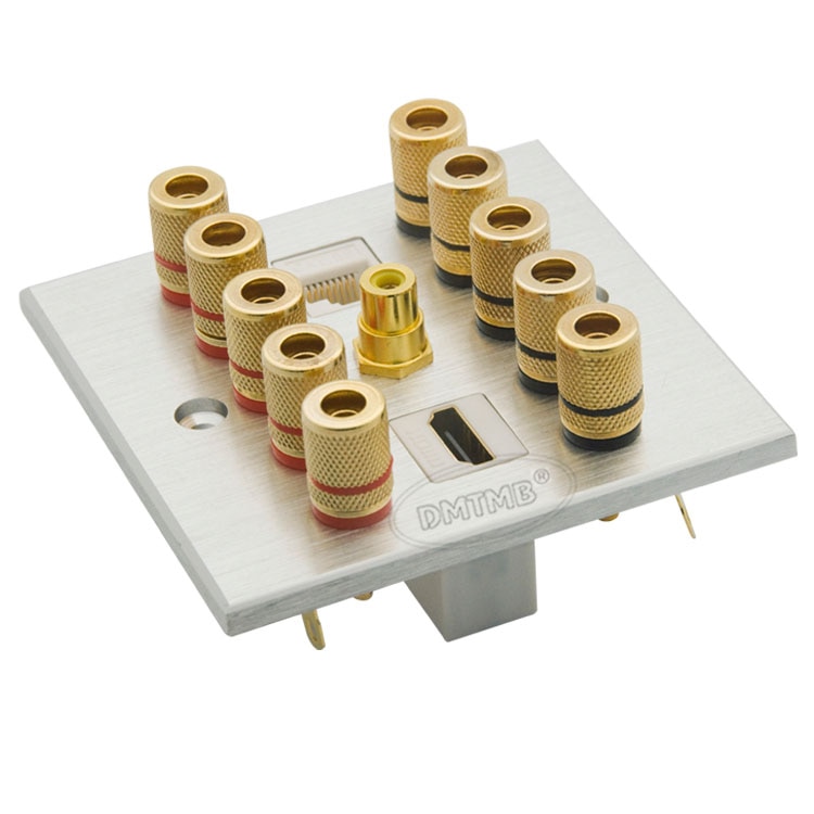 Aluminum 5.1 with HDMI and RJ45 speaker banana sound box wall plate
