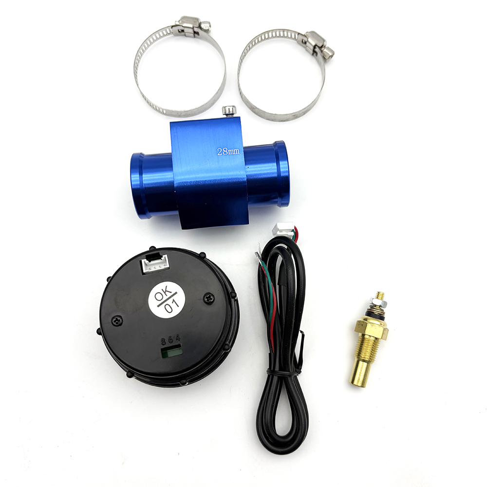 52 mm Abgastemperaturanzeige, 2 Zoll digitales EGT-Automessgerät mit Sensor, blaue LED, externer Gastemperaturanzeige für die Automobilindustrie