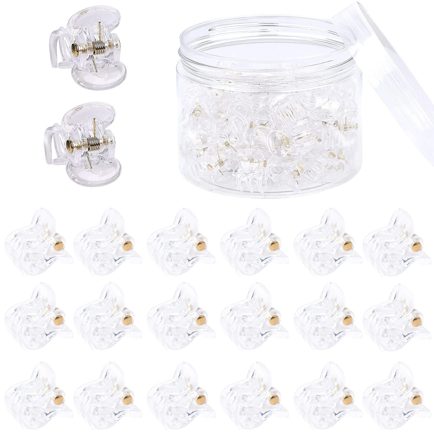 mini włosy pazury małe szczypce klamra 0.59 cal spinki robić włosów dla kobiet 48szt.-Pakiet: CL220106-E