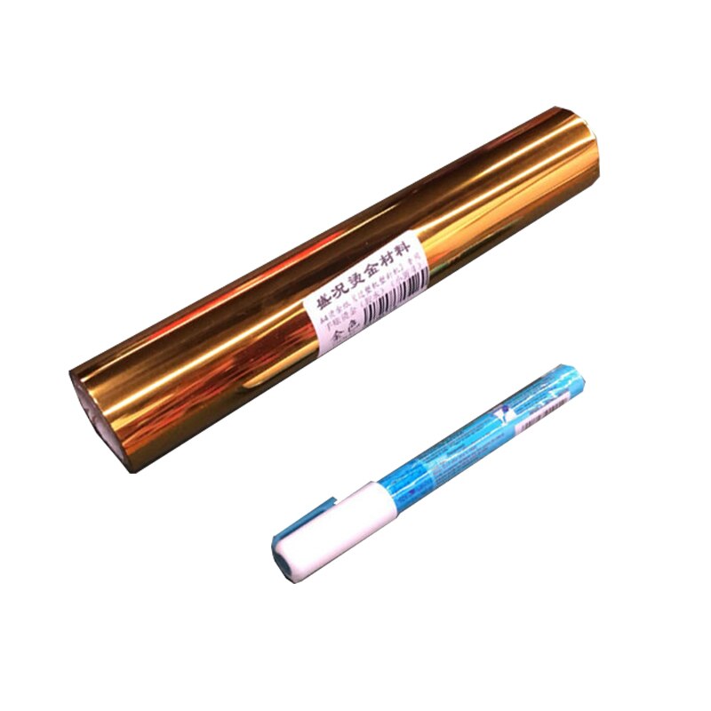 Plastifieuse en fer avec colle et caoutchouc, 21cm de largeur 10M de longueur, , carte à feuille chaude pour bricolage: Gold Roll and Glue
