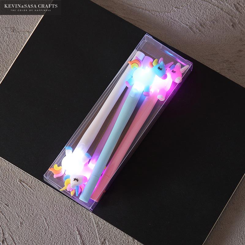 4 st/set gelpenna enhörningspenna brevpapper kawaii skolmaterial gel bläckpenna skolpapper kontorsleverantörer penna barn