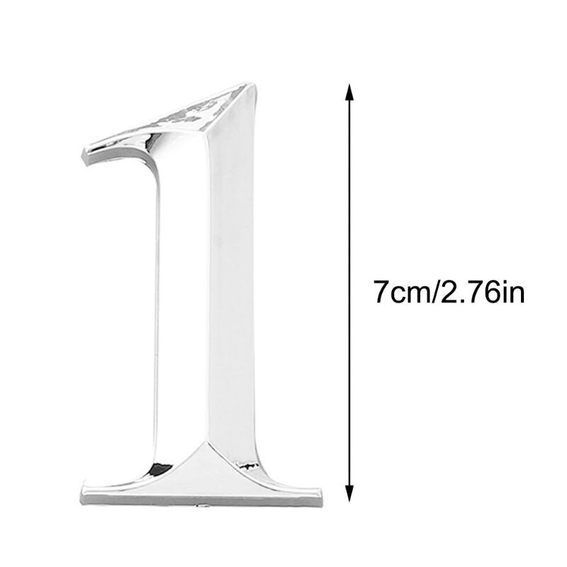 5cm House Numbers 0 to 9 Adhesive Door Stickers Sign for Office Apartment Hotel