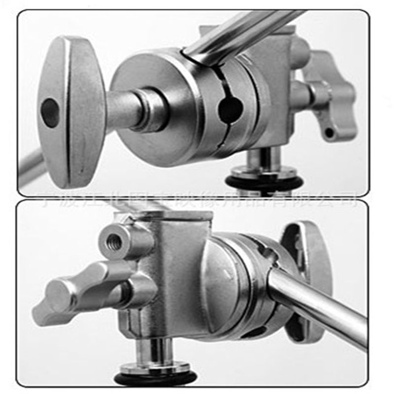 1 Pc Heavy Duty Grip Kopf Swivel Kopf Halter Montage Adapter Für Licht Stehen Silber