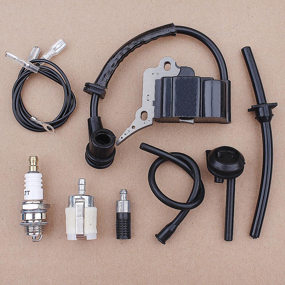 Ignition Coil Module Fuel Filter Line Pipe Kit For Chinese Chainsaw 2500 25CC Zenoah G2500 Garden Spare Parts