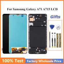 For Samsung Galaxy A71 A715 LCD Display Touch Digitizer Sensor Glass Screen Assembly Replacement Part +Frame +Tools