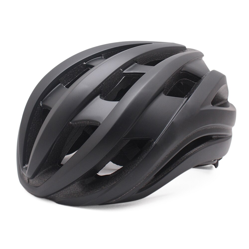 Ultralight Aero Triathlon Fietshelm Vrouwen Mannen Mtb Racefiets Aerodynamica Wind Helm Ciclismo Casco Rood Fietshelm: Matt Black