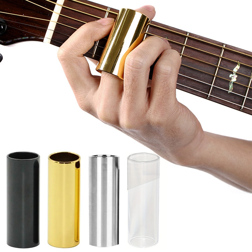 Barra deslizante de guitarra de 60MM, diapositivas de dedo de Metal/acrílico de acero inoxidable para guitarra, ukelele, instrumentos de cuerda, accesorios para guitarra, 1 ud.