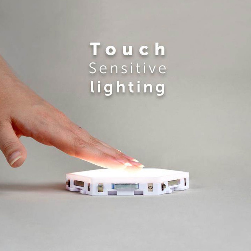 Quantum Light Led Mosaic Hex Light Modular Touch Sensor Light Night Light Magnetic Hexagon Wall Lamp House of Novelty
