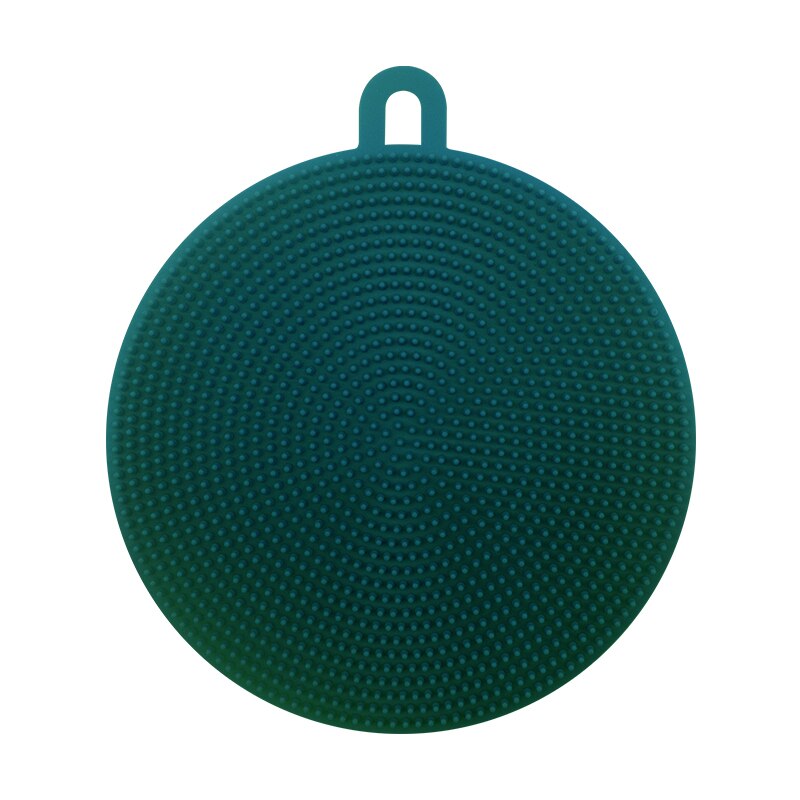 5PCS Silikon Küche Reinigung Pinsel Spülmaschine Schwämme Dish Waschen Schwamm Magie Wäscher Haushalt Pinsel Küche Zubehör: Darkgreen