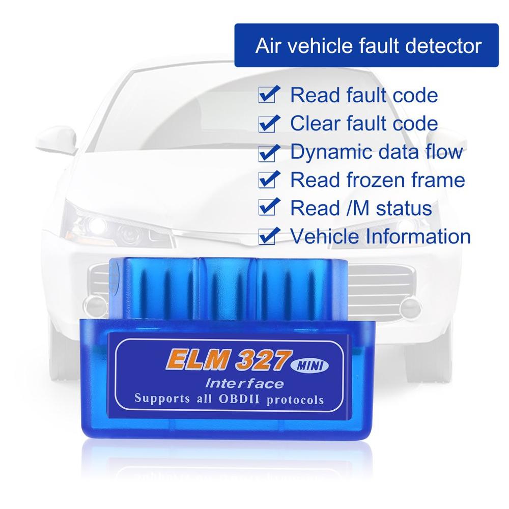 Draagbare ELM327 V2.1 OBD2 II Bluetooth Diagnose Scanner Tool Auto Auto Interface Scanner Blauw Premium ABS Diagnostic Tool