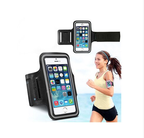 6 "Running Sport Waterdichte Armband Voor XiaoMi 9 SE 8 A2 A1 Samsung S8 S9 S10 S10E Note 9 8 iphone 6 6s 7 Plus X XR XS MAX Case: Zwart