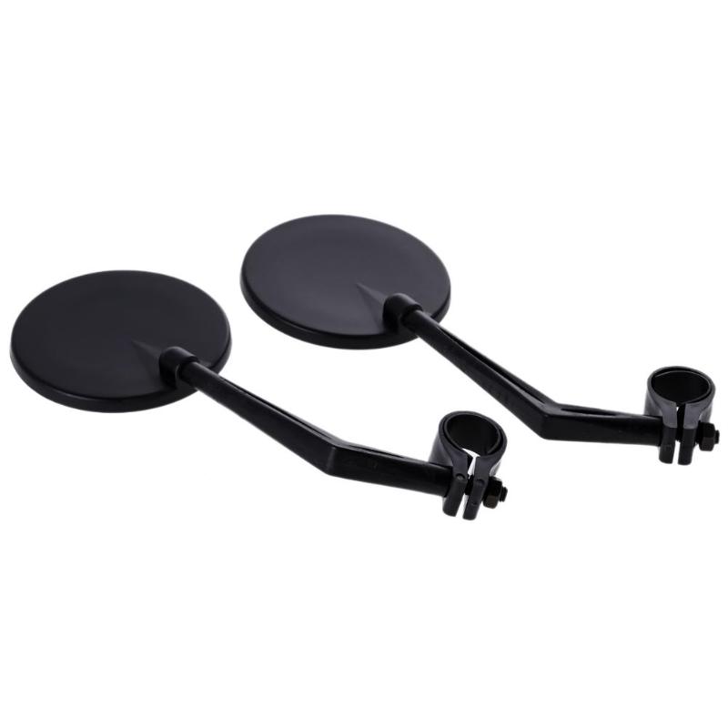 2 pcs Universal Rotate Cycling Bike Handlebar Rear View Rearview Mirror Glass Black Flexible Adjustable Safe Security Safety