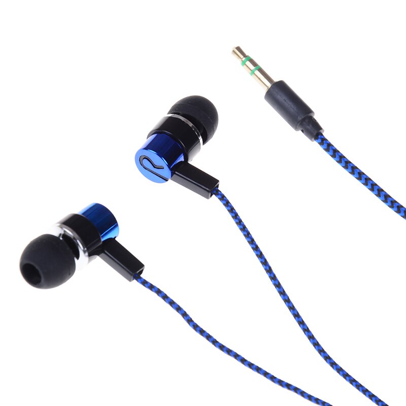 3.5mm In-Ear Oordopjes Bedrade Stereo Braid Cord Oortelefoon Headset Voor Telefoon