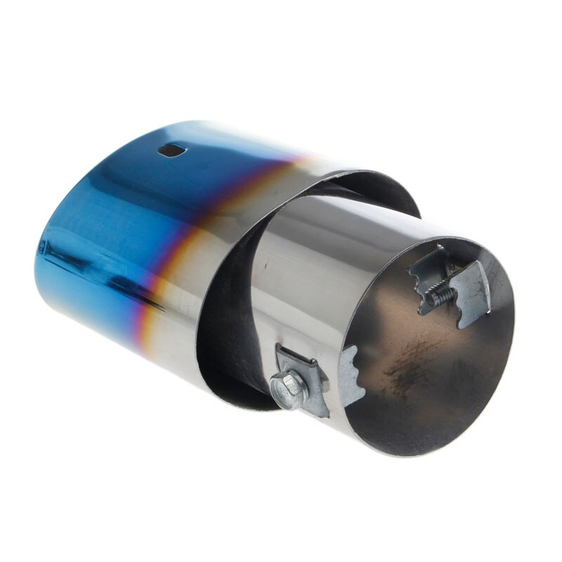 Universal Stainless Steel Car Rear Round Exhaust Pipe Tail Throat Muffler Tip