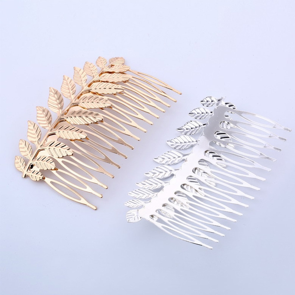 Leaf Style Wedding Party Crown Bridal Tiara Vintage Bride Hair Hoop Golden/Sliver Bride Head Accessories Women Jewelry Hairband