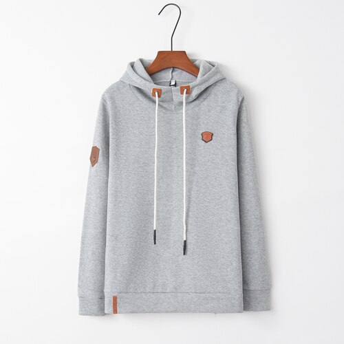 Sportwear frauen hoodies sweatshirts Tasche Patchwork Pullover Strappy Hoodie Oberbekleidung Pullover Jumper Sweatshirt Hoodies Tops: XL / Light Grey