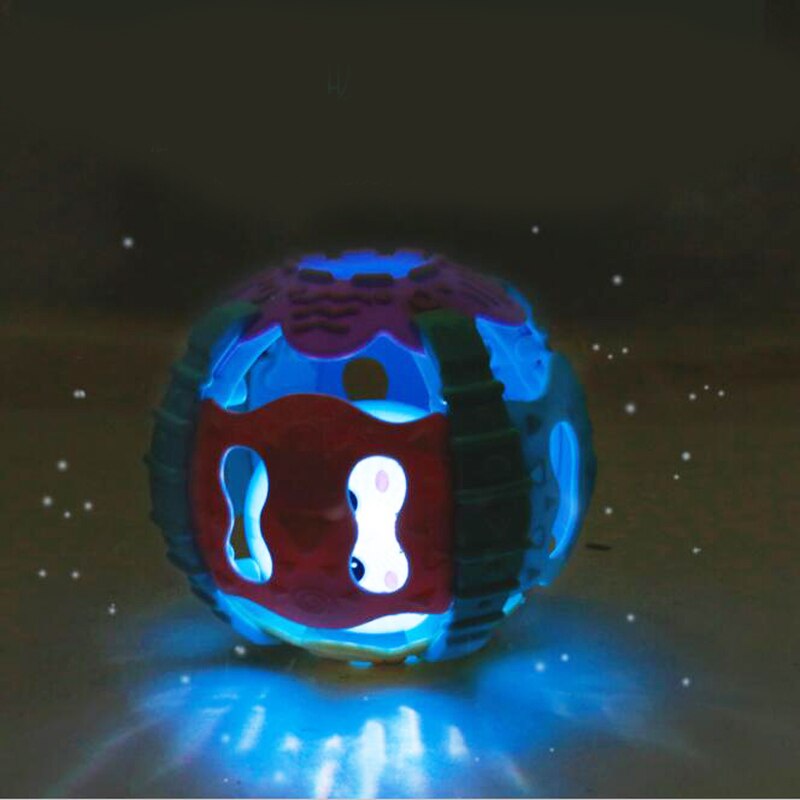 1pc Baby Educational Toys Soft Rubber Luminous Music Lighting Up Rattle Molar Teether for Newborns Children Stroller Mobile Crib