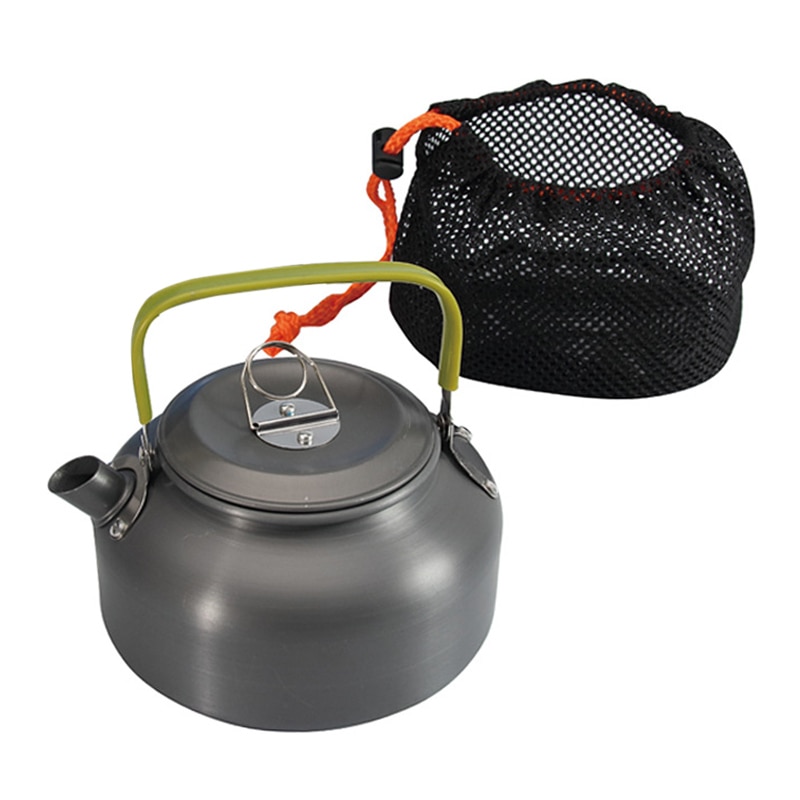 0.8L Mini Outdoor Camping Waterkoker Aluminium Water Pot Met Draagtas Lichtgewicht Waterkoker USJ99