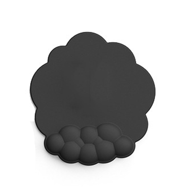 Mouse pad with wrist rest keyboard cloud anti-slip memory foam desktop office gamer mouse wrist rest: Pearl white