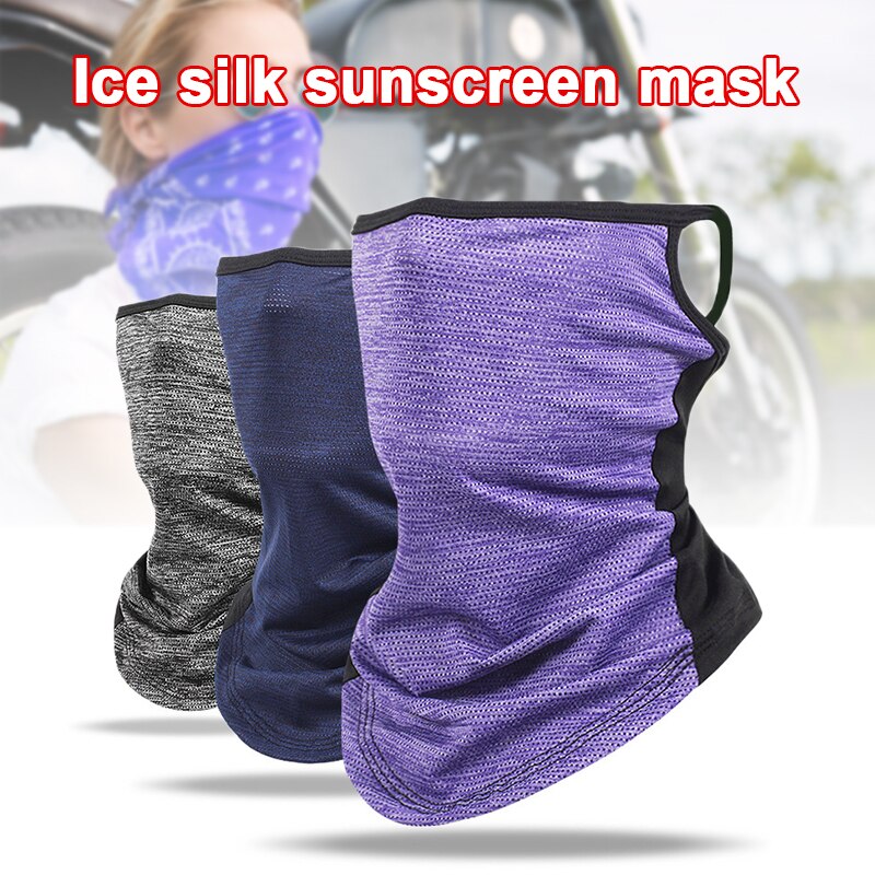 Ice Silk Facial Protection Neck Windproof Gaiter Anti Fog Dust Proof Face Cover Headgear for Cycling Skiing Hiking PUZ77