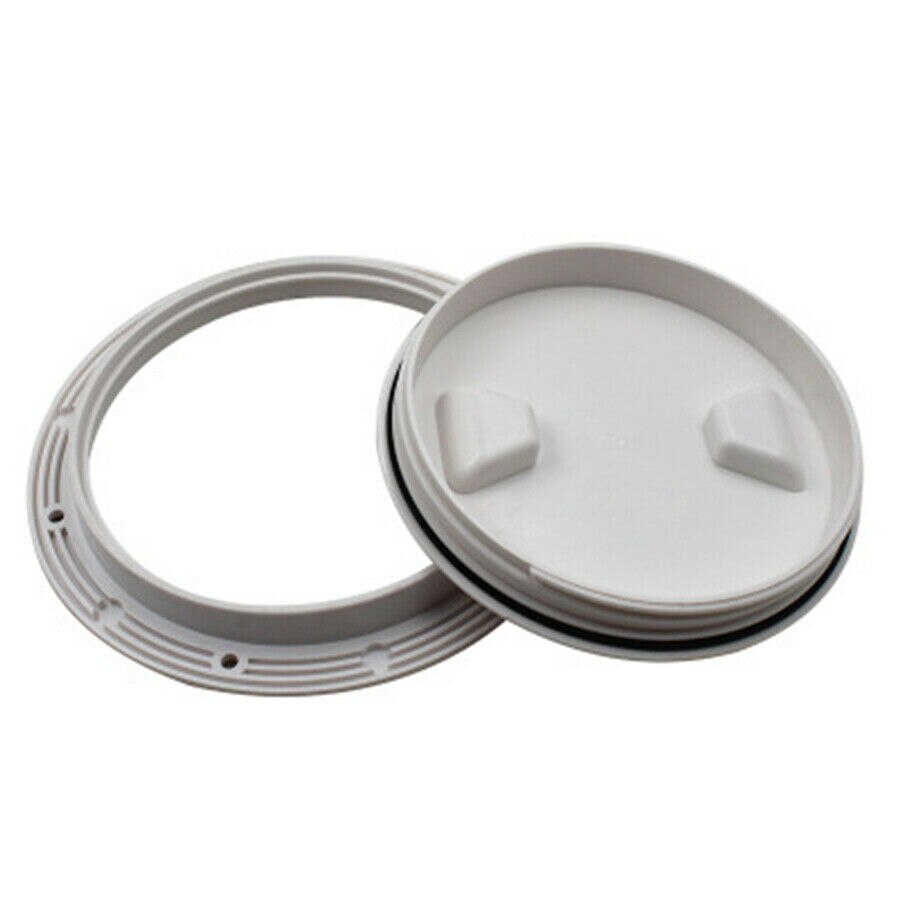 1x Hatch Cover 6Inch ABS White Marine Ship Out Deck Inspection Heavy duty