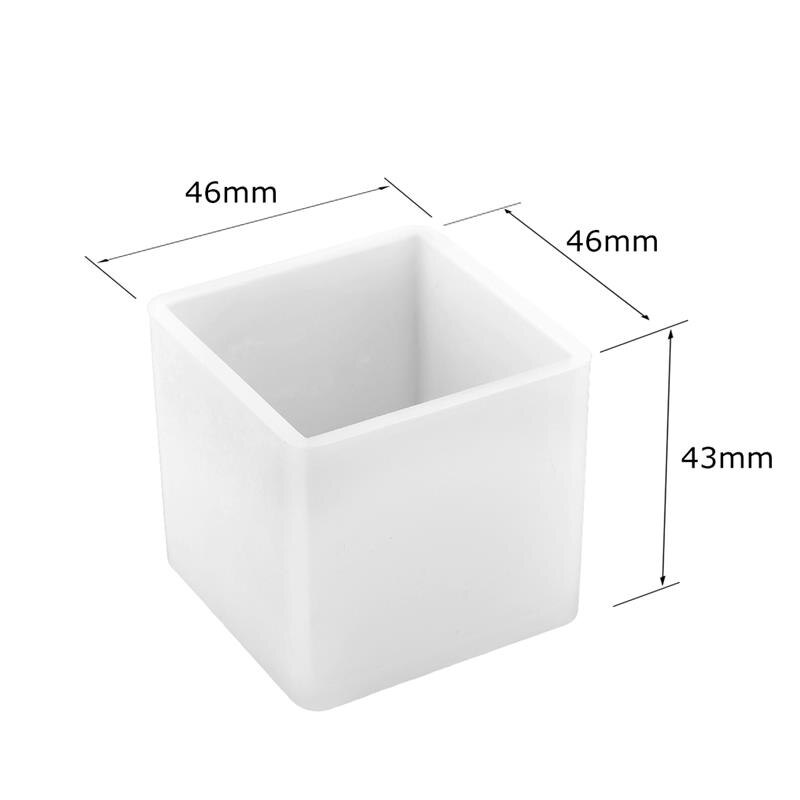 Moldes de arcilla transparente para hacer Herramientas de alfarería, moldes de cerámica, resina de arcilla polimérica, molde de artesanías redondo ovalado cuadrado en forma de silicona portátil: 40mm