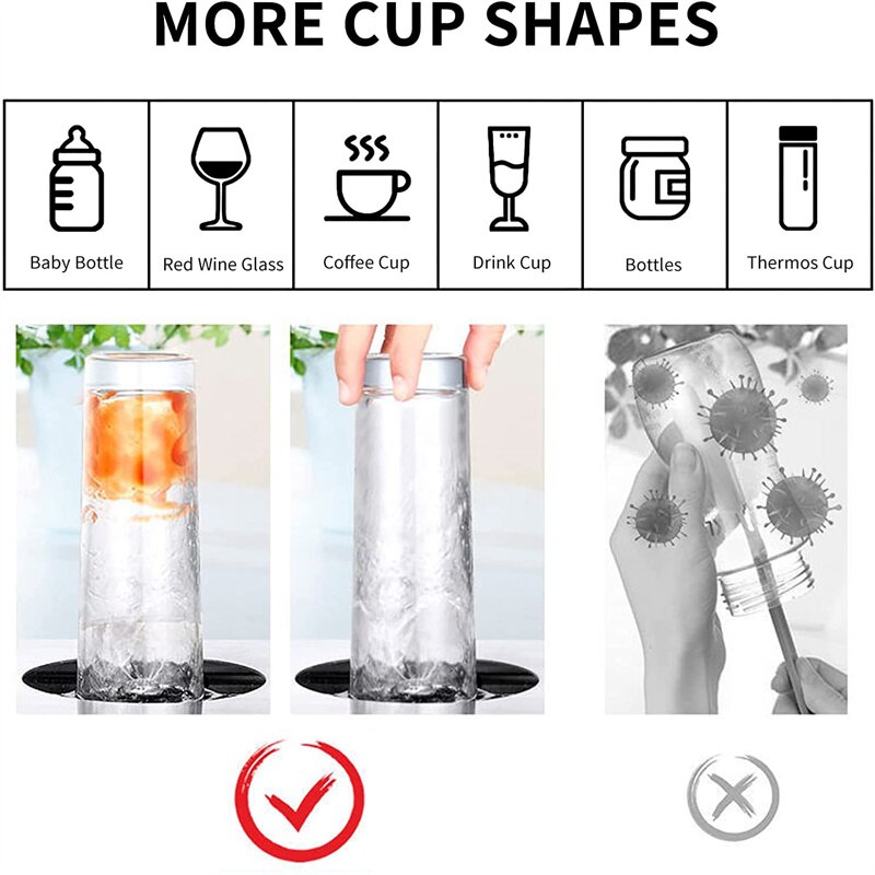 High Pressure Automatic Cup Washer Mute Mug Rinser Baby Bottle Cleaner Machine Sink Cleaning Accessories for Cafe/Bar/Home