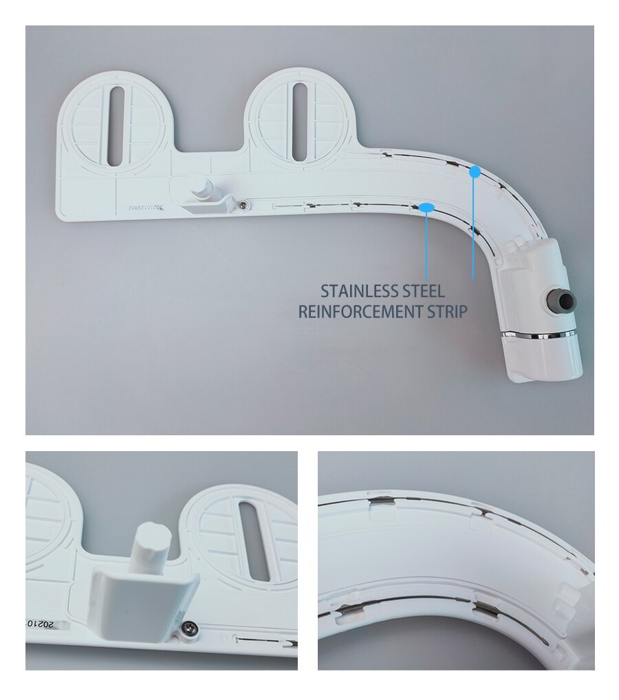 Toilet Seat with Bidet Fresh Water Spray and Self-Cleaning Nozzle and Hygienic Protection Grille, Not Electro-Mechanical Easy