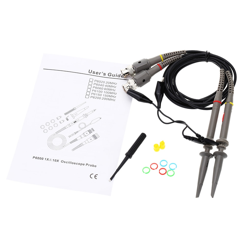 P6040 40MHz 1X 10X Oscilloscope Probe With Several Accessories For Oscilloscope Probes Cable Oscilloscope Parts