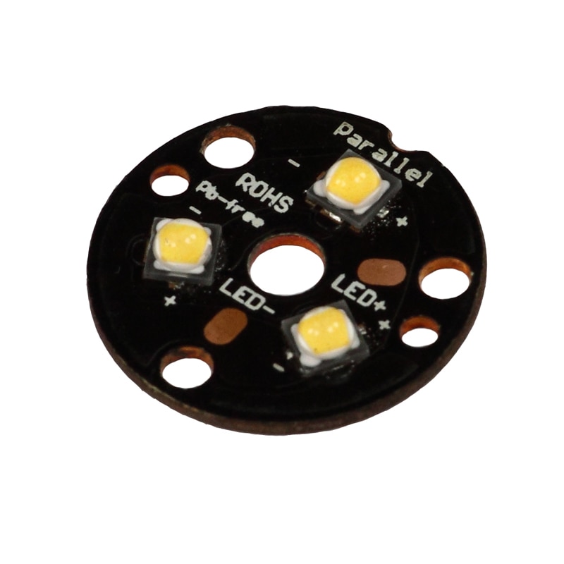 Triple Nichia 219C Neutral White 4000K CRI92 LED Emitter with 20mm x 1.5mm DTP Copper MCPCB (Parallel) w/ optics