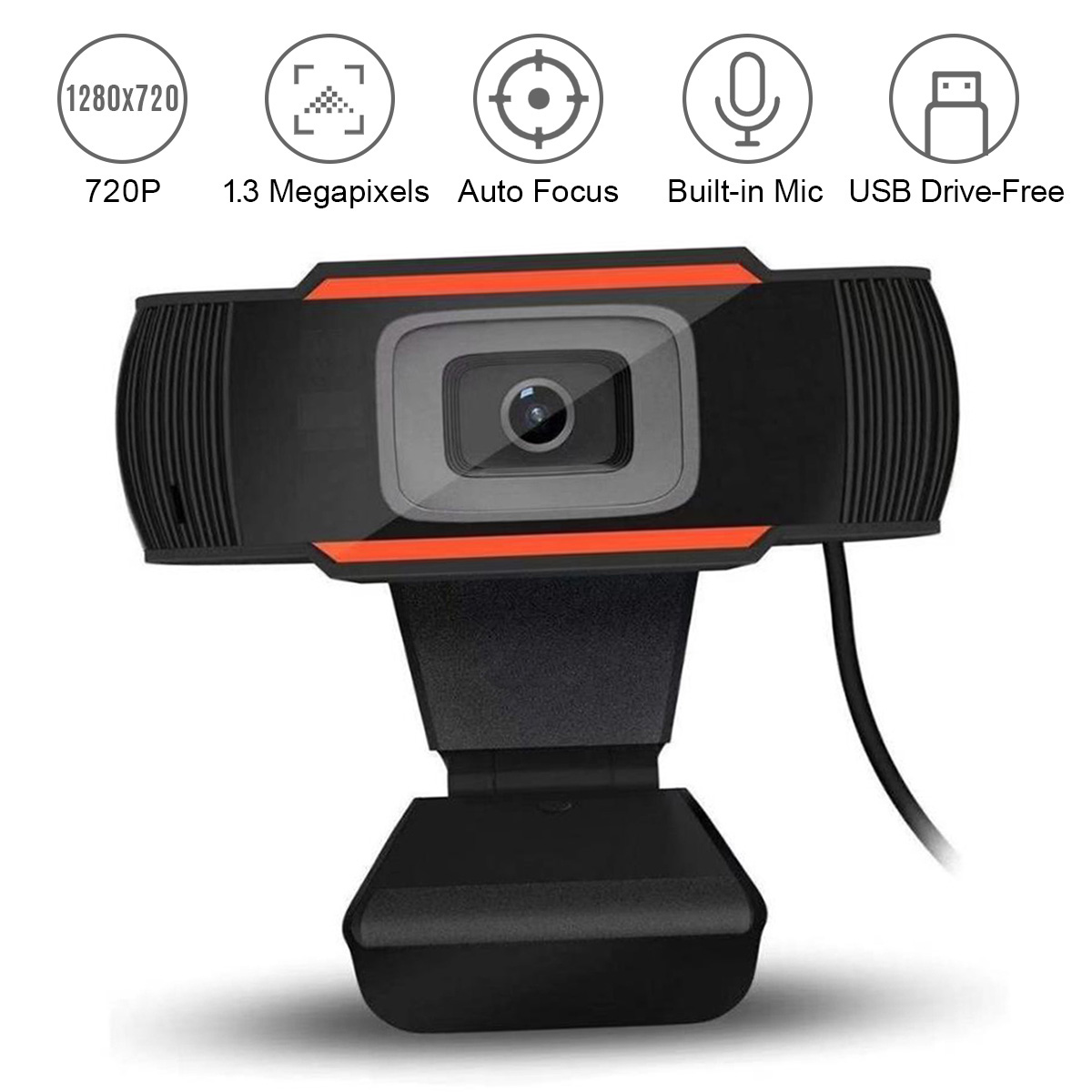 【Flash】720/1080P Full HD Webcam Video Conference Camera Computers Camera with Microphone USB Plug&amp;Play for Live Webcasting