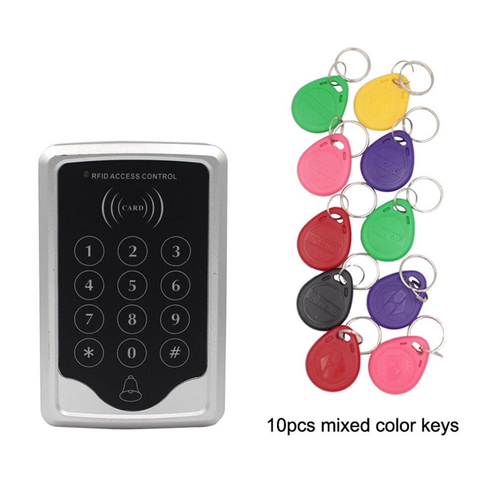 1000 User 125KHz Proximity Access Controller System Opener Door Digital Panel Electronic Door Lock Smart Reader Keypad: C10 and color card