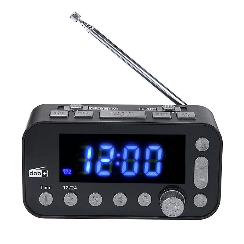 LED Digital DAB+FM Radio Clock Bedside Alarm Clock Timer Digital Radio Stations Two Alarm Clock Settings For Office Home