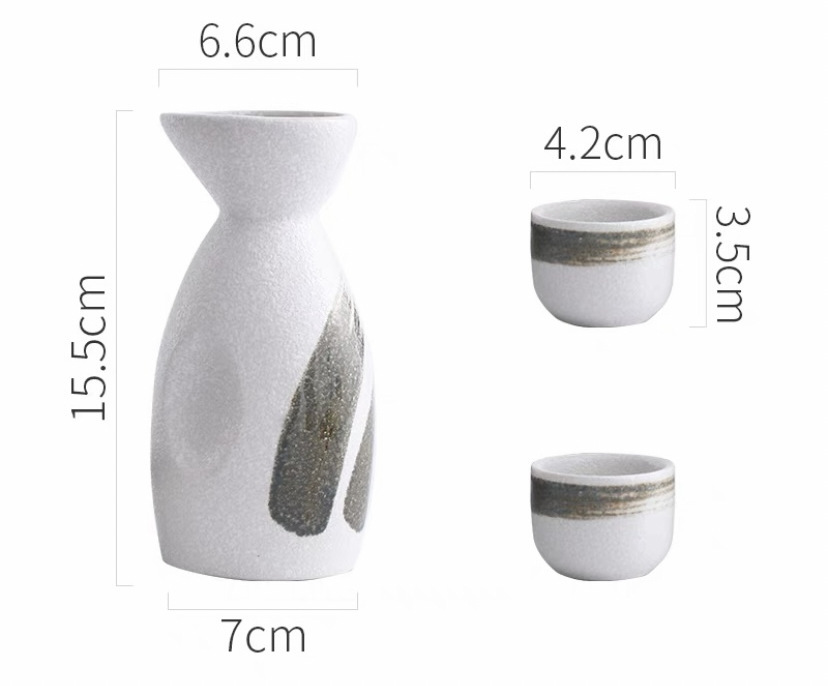 Japanese Sake Kettle Commercial House Wine Set Wine Bottle Separator Sake Cup Kiln Change Porcelain Wine Pot: Navy Blue
