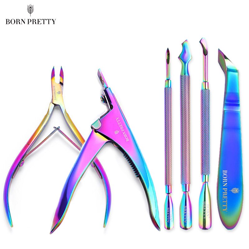 BORN PRETTY Cuticle Nippers Nail Art Scissors Cuticle Clippers Trimmer Dead Skin Remover Stainless Steel Cutters Nails Tool