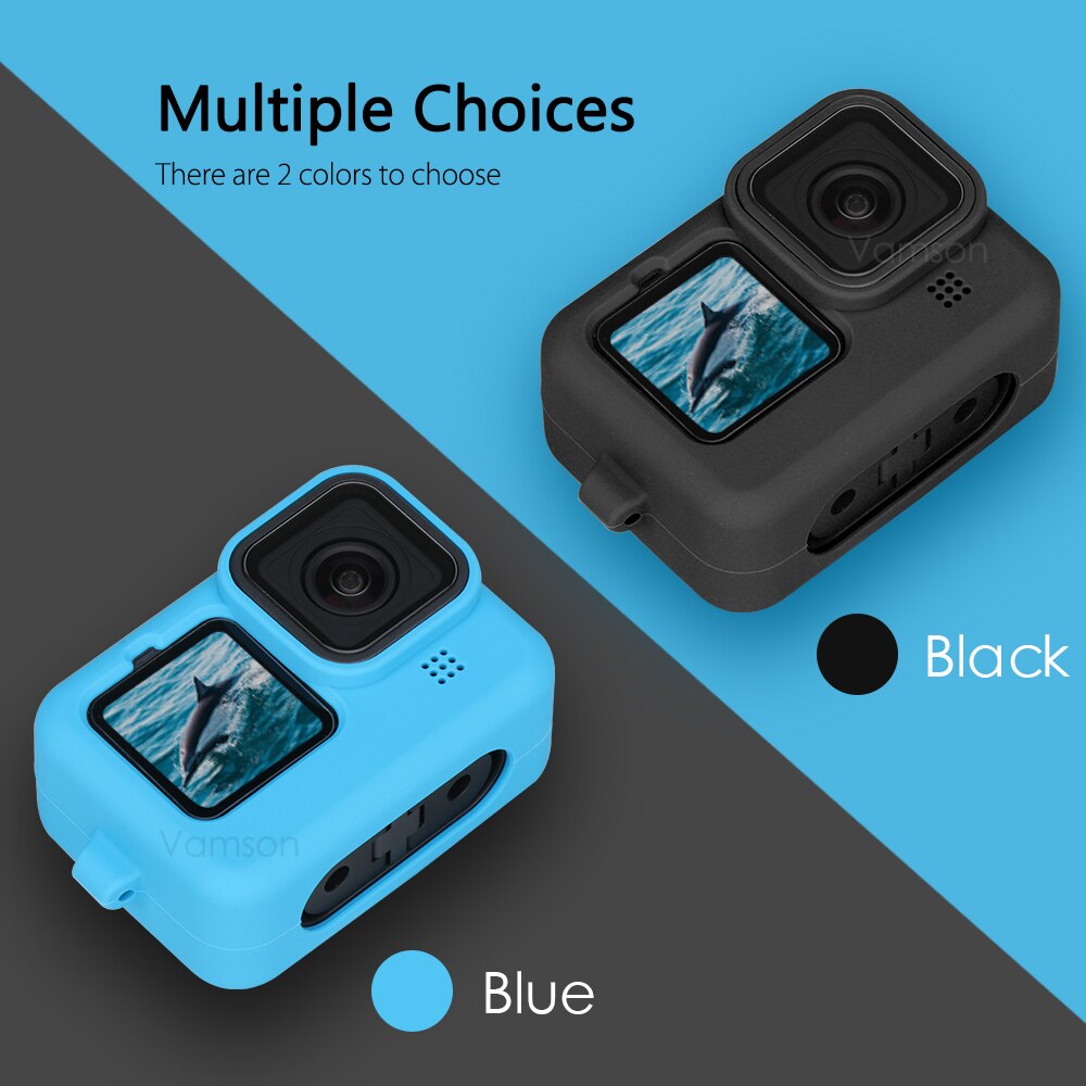 Blødt silikone etui til gopro hero 9 etui beskytter fuldt cover til go pro 9 kamera tilbehør skin shell  vp662