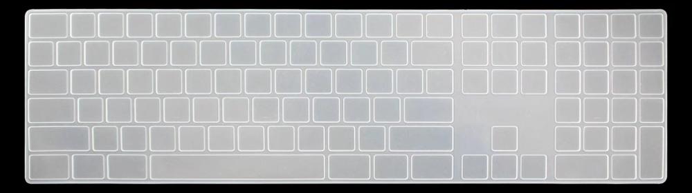 Til apple magic keyboard magisk tastatur med numerisk tastatur  mq052ll/ a  a1843 blødt silikone skin tastatur cover: Klar