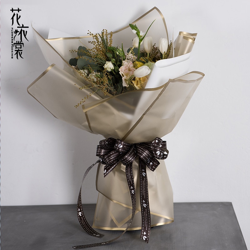 20 stk koreansk blomst enkel emballage emballage flerfarvet blomsterbutik indpakningspapir buket forsyninger
