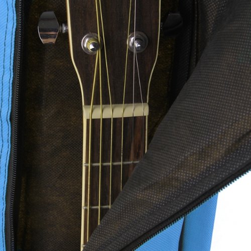 Gig taske taske bløde polstrede stropper til folkelig akustisk guitar 39 40 41 tommer himmelblå