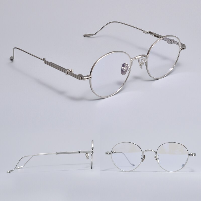 korean Prescription Eyeglasses Frame With clip men Women Round Myopia Optical Gentle Diplo-the cub 032 Glasses Frame