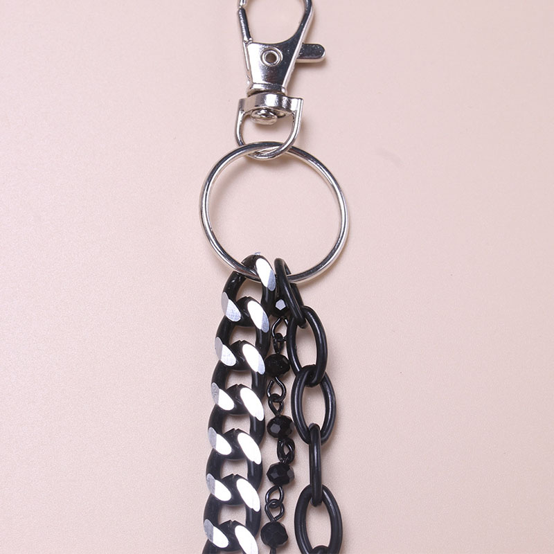 LLavero de de Halloween, cadena de pantalones de Metal negro Punk a la , colgante de telaraña de Hip Hop, cadena para pantalones vaqueros para hombres y mujeres, accesorios
